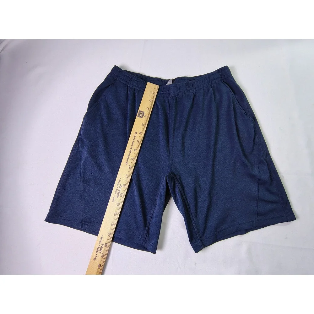 Balance Collection Men Active Shorts Large L Blue Coolmax Athletic Gym Running - Picture 2 of 9